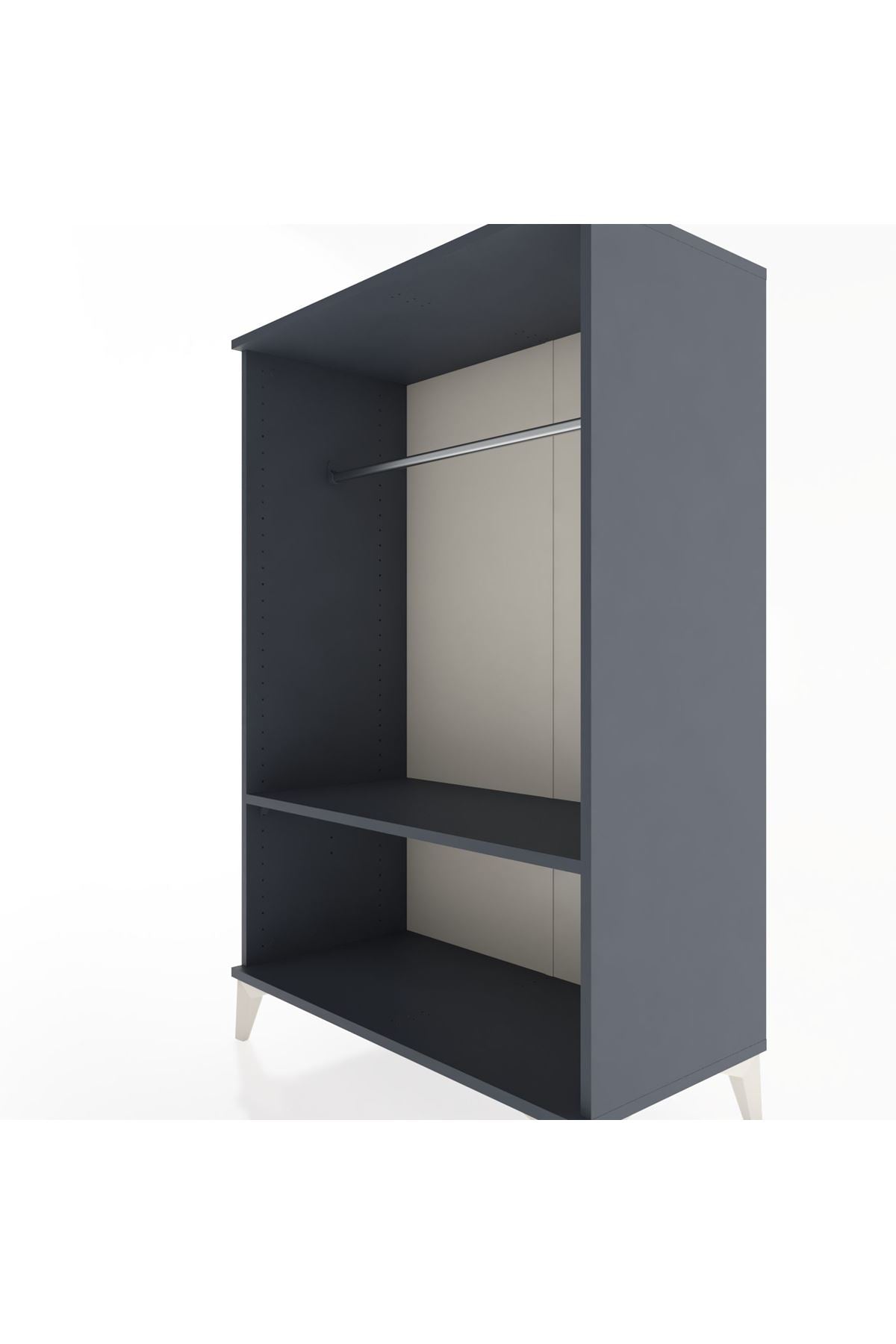 Hyperion Dolap Tek Raflı Tek Askılı 88x44x134 Antrasit-Antrasit