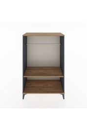 Hyperion Dolap Tek Raflı Tek Askılı 88x44x134 Antrasit-Çam