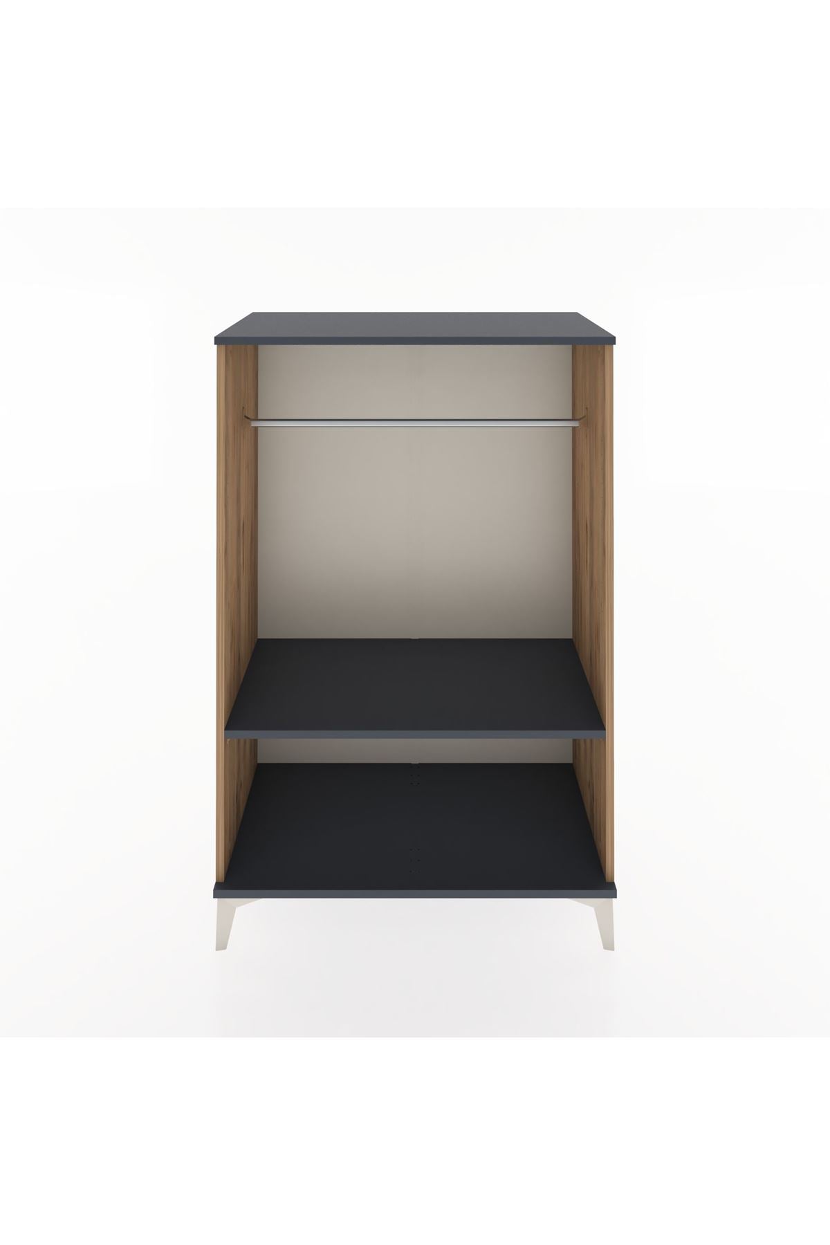 Hyperion Dolap Tek Raflı Tek Askılı 88x44x134 Çam-Antrasit