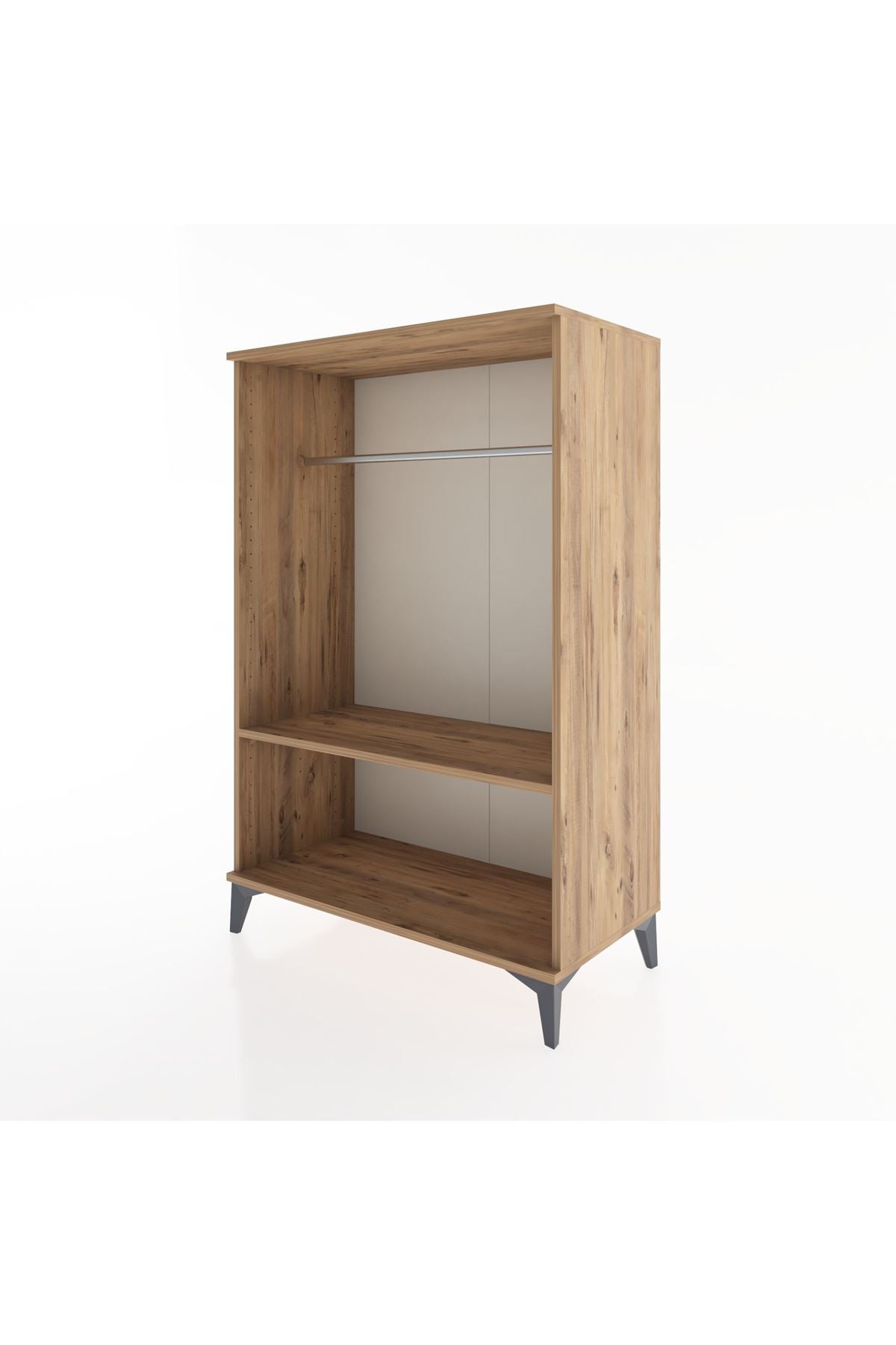 Hyperion Dolap Tek Raflı Tek Askılı 88x44x134 Çam-Çam