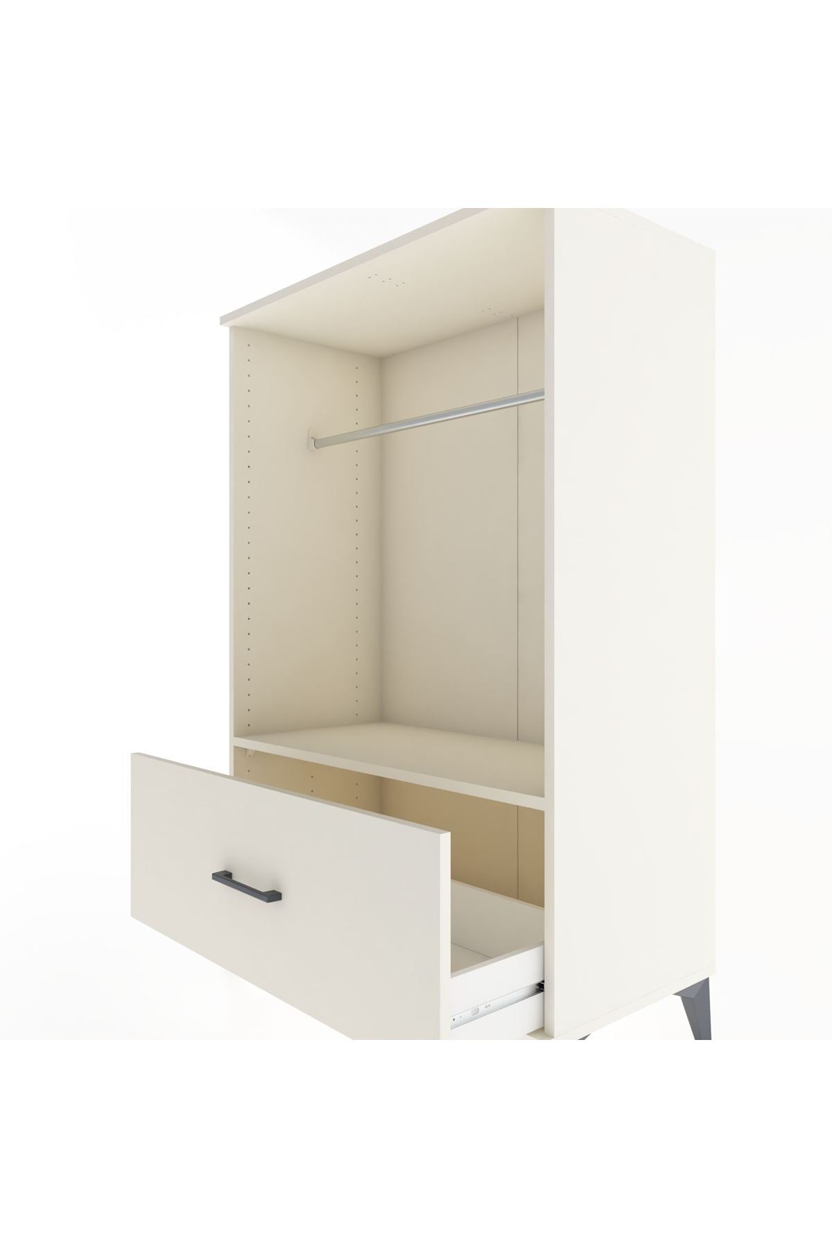 Hyperion Dolap Tek Raflı Tek Çekmeceli Tek Askılı 88x44x134 - S51M139V1B