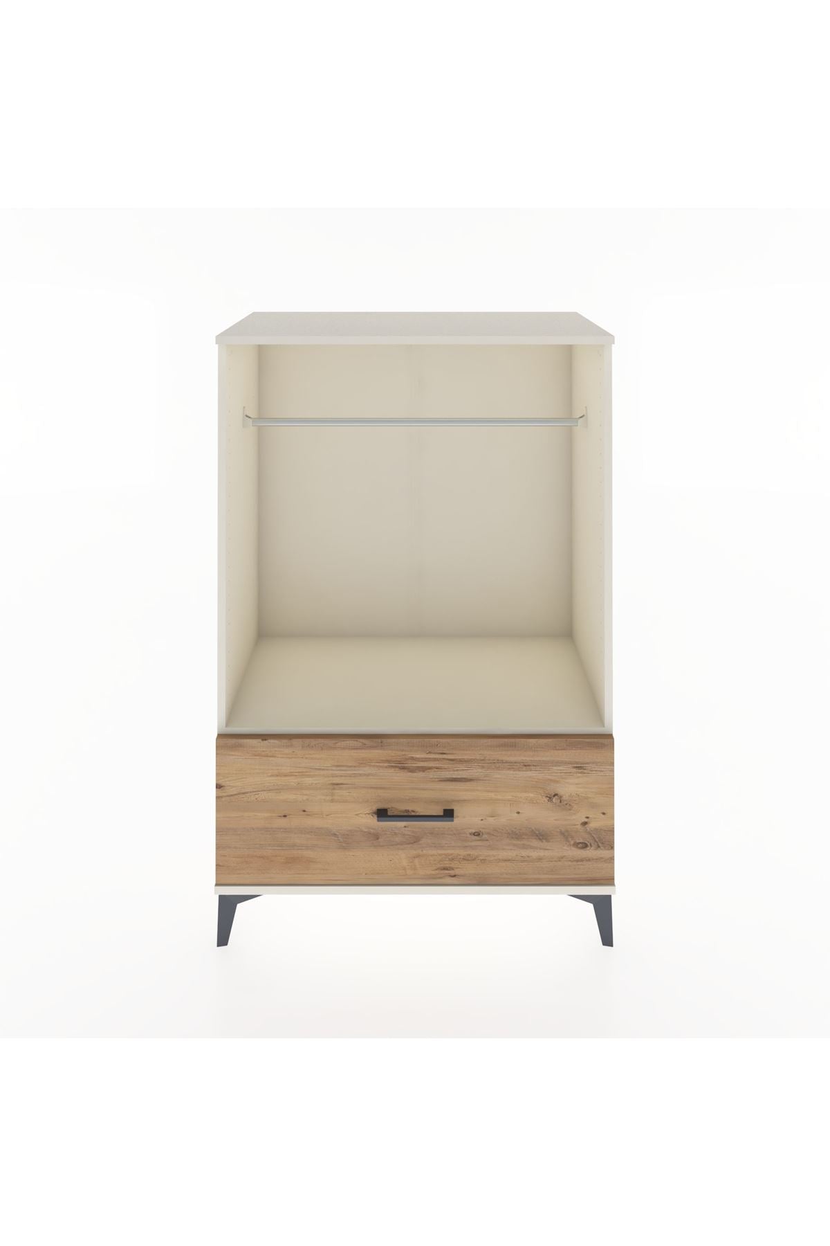 Hyperion Dolap Tek Raflı Tek Çekmeceli Tek Askılı 88x44x134 Aytaşı-Çam