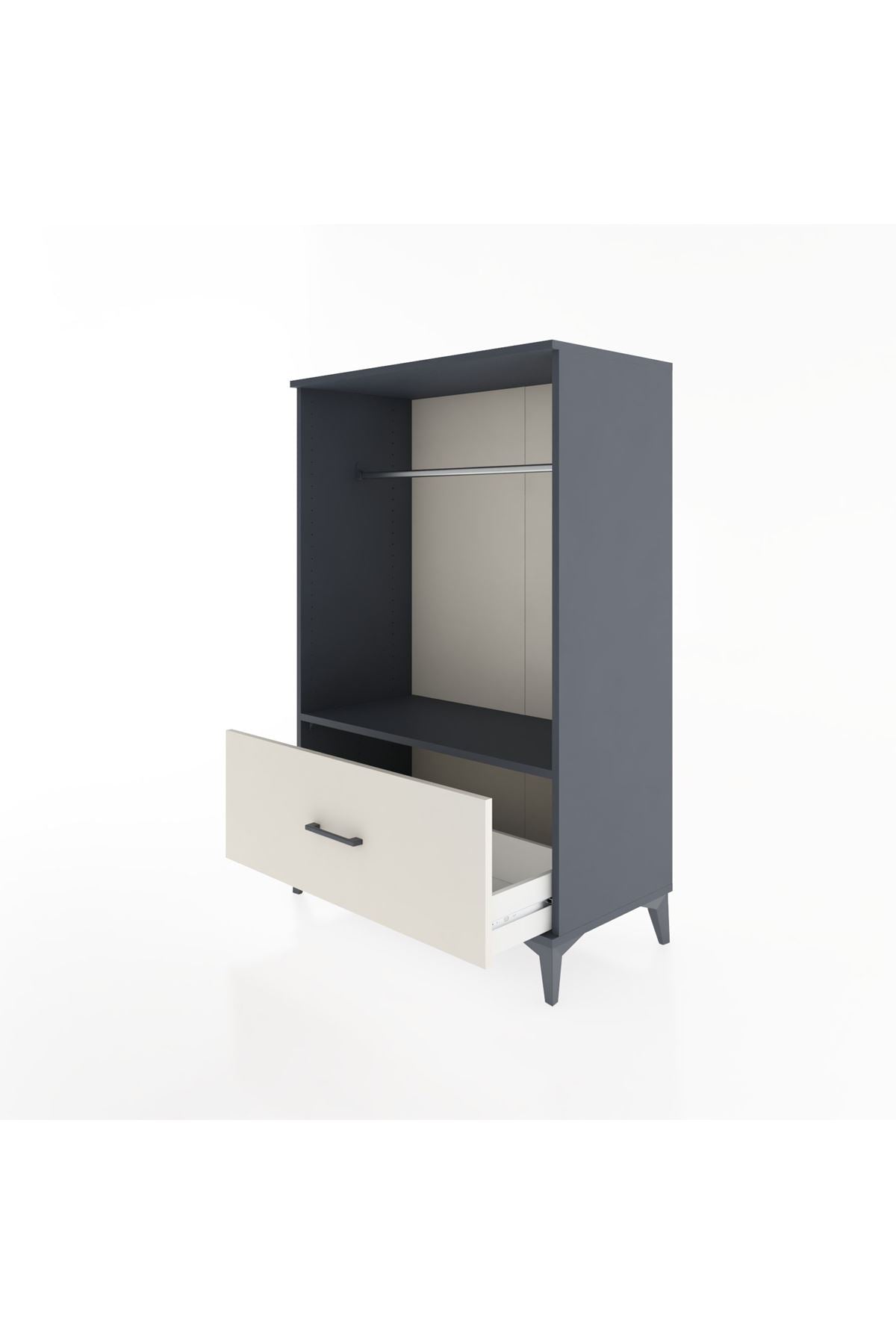 Hyperion Dolap Tek Raflı Tek Çekmeceli Tek Askılı 88x44x134 - S51M139V4B