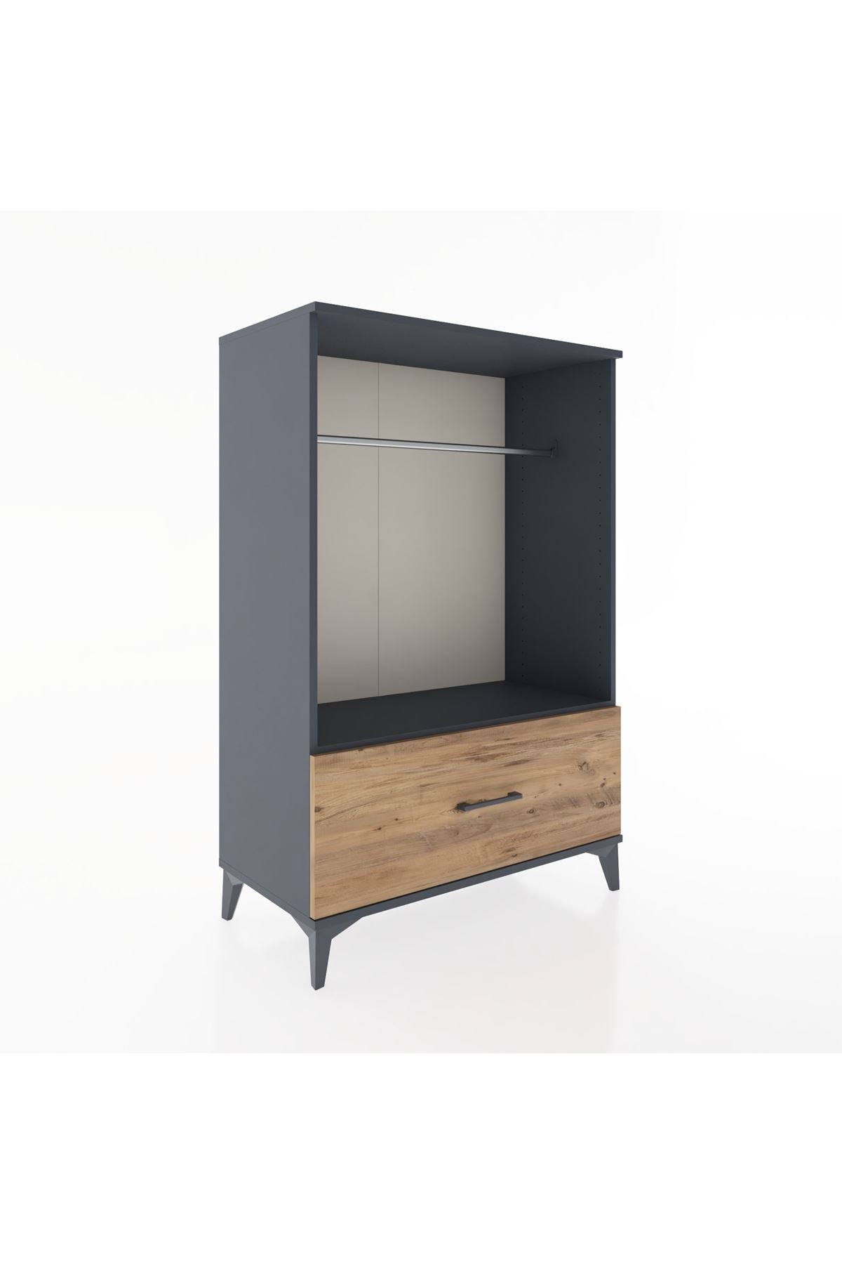 Hyperion Dolap Tek Raflı Tek Çekmeceli Tek Askılı 88x44x134 - S51M139V6B