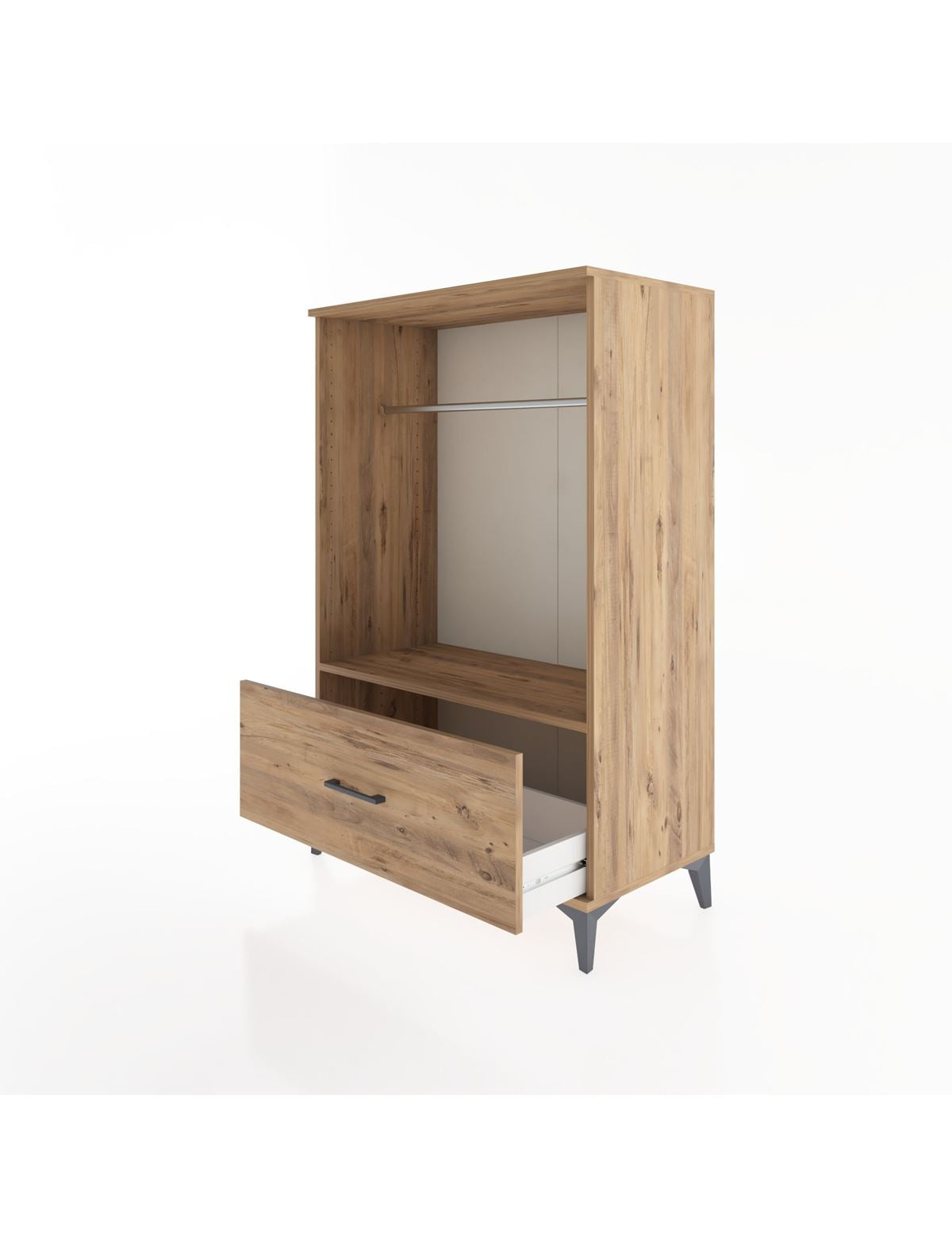 Hyperion Dolap Tek Raflı Tek Çekmeceli Tek Askılı 88x44x134 - S51M139V9B