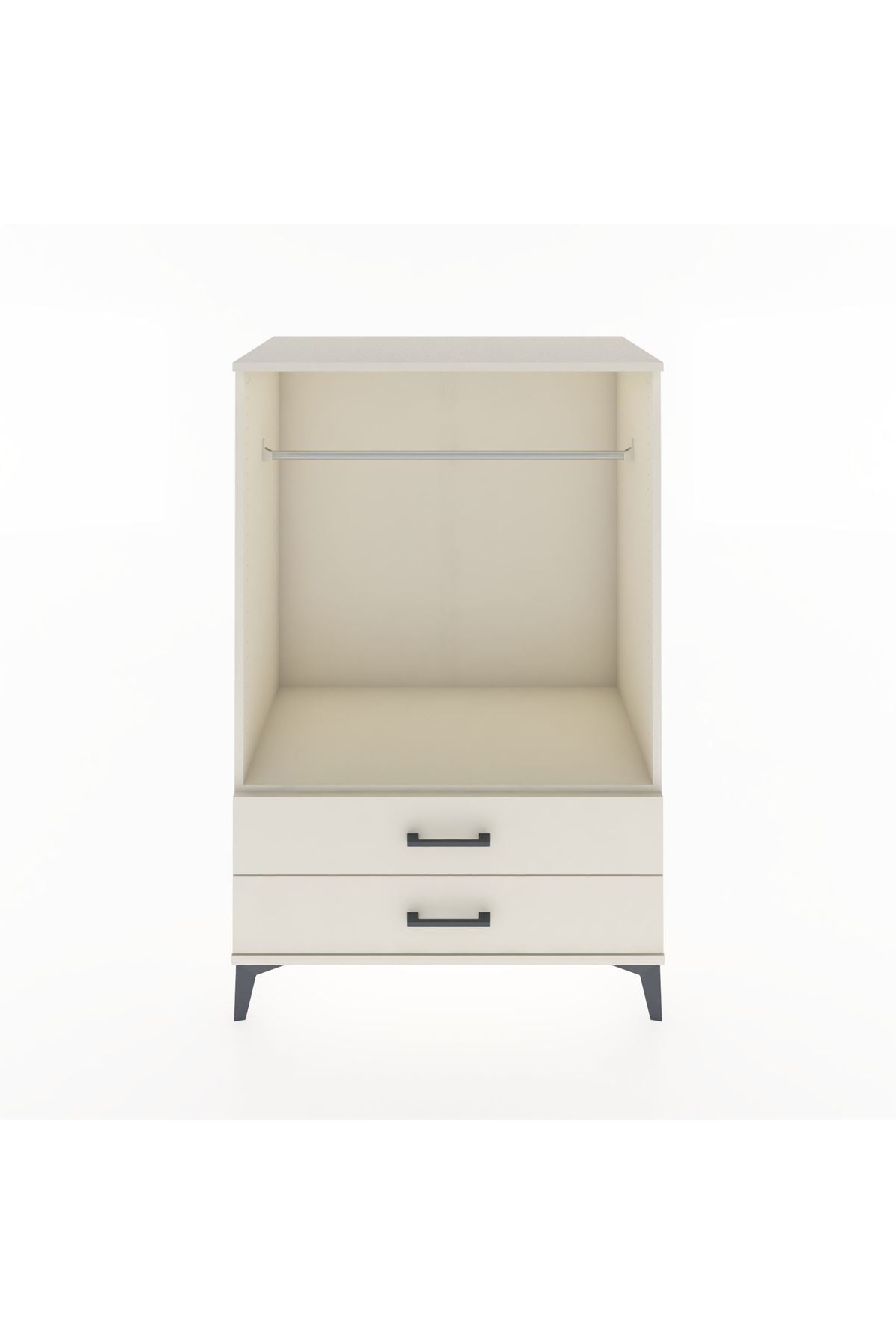 Hyperion Dolap Tek Raflı 2 Çekmeceli Tek Askılı 88x44x134 - S51M140V1B