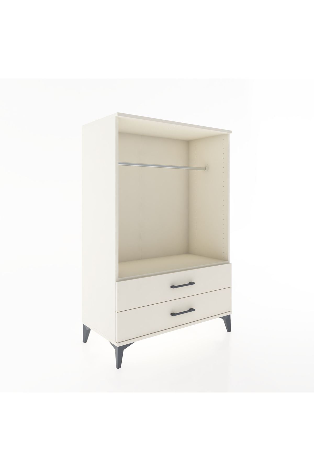 Hyperion Dolap Tek Raflı 2 Çekmeceli Tek Askılı 88x44x134 - S51M140V1B