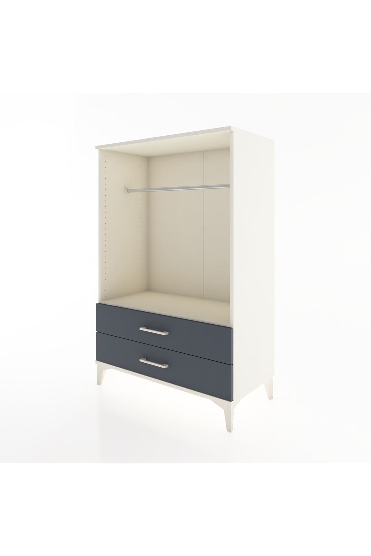 Hyperion Dolap Tek Raflı 2 Çekmeceli Tek Askılı 88x44x134 - S51M140V2B