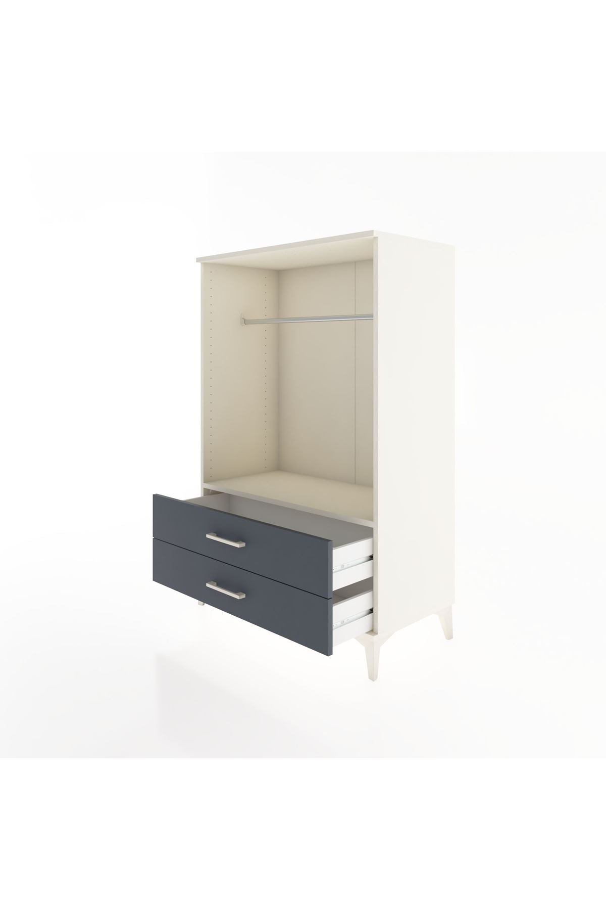 Hyperion Dolap Tek Raflı 2 Çekmeceli Tek Askılı 88x44x134 - S51M140V2B