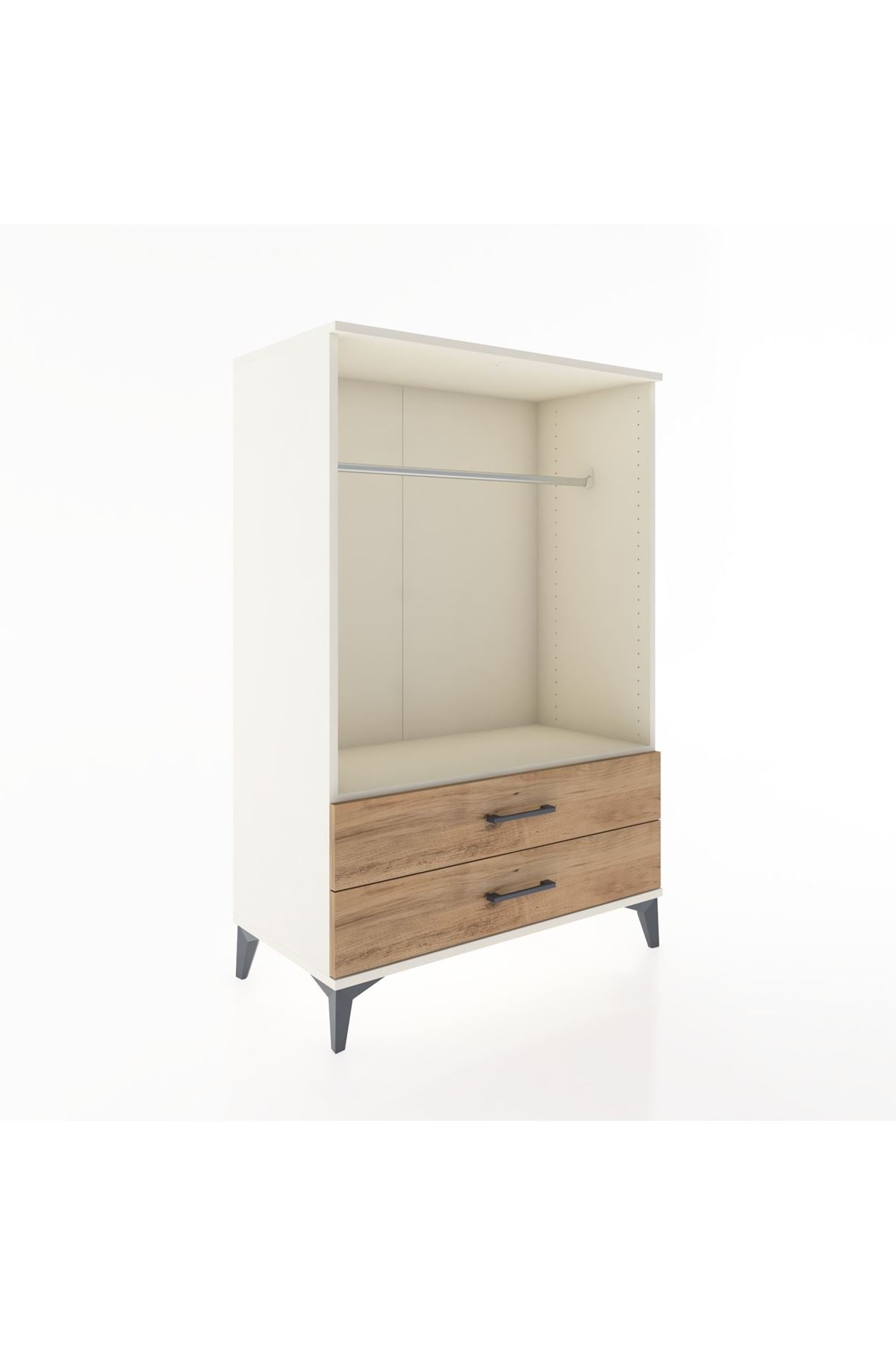 Hyperion Dolap Tek Raflı 2 Çekmeceli Tek Askılı 88x44x134 - S51M140V3B