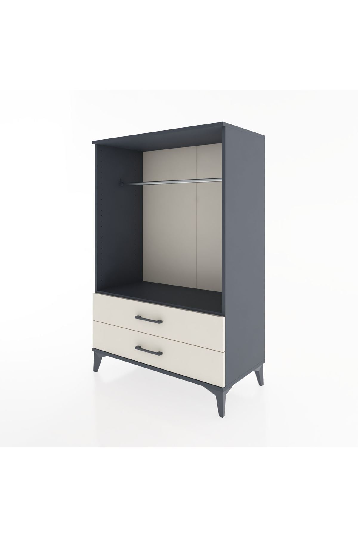Hyperion Dolap Tek Raflı 2 Çekmeceli Tek Askılı 88x44x134 - S51M140V4B