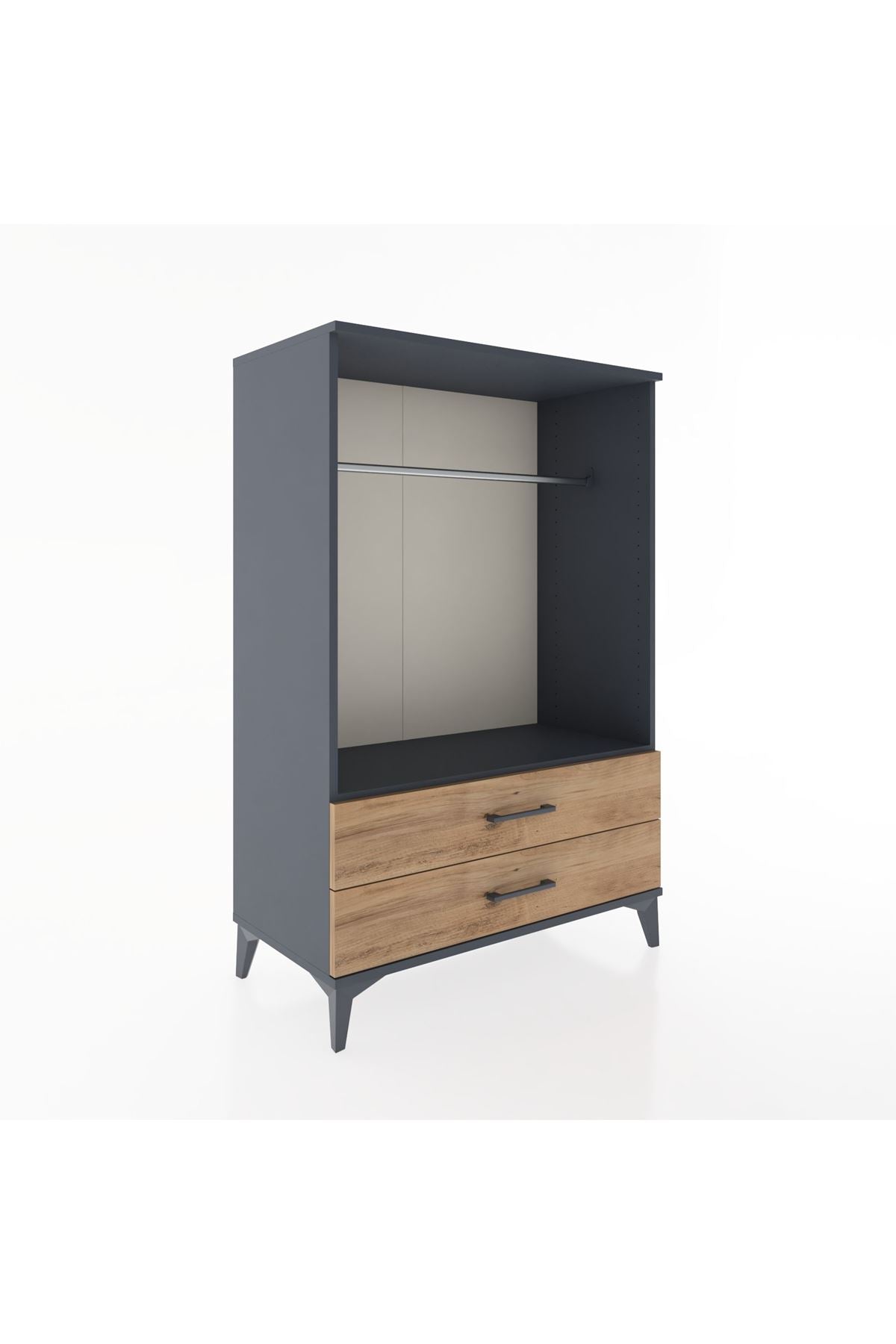 Hyperion Dolap Tek Raflı 2 Çekmeceli Tek Askılı 88x44x134 - S51M140V6B