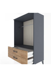 Hyperion Dolap Tek Raflı 2 Çekmeceli Tek Askılı 88x44x134 - S51M140V6B