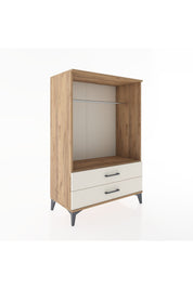 Hyperion Dolap Tek Raflı 2 Çekmeceli Tek Askılı 88x44x134 Çam-Aytaşı