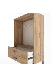 Hyperion Dolap Tek Raflı 2 Çekmeceli Tek Askılı 88x44x134 - S51M140V9B