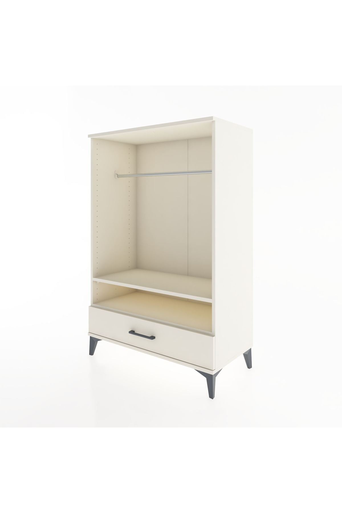 Hyperion Dolap 2 Raflı Tek Çekmeceli Tek Askılı 88x44x134 Aytaşı-Aytaşı