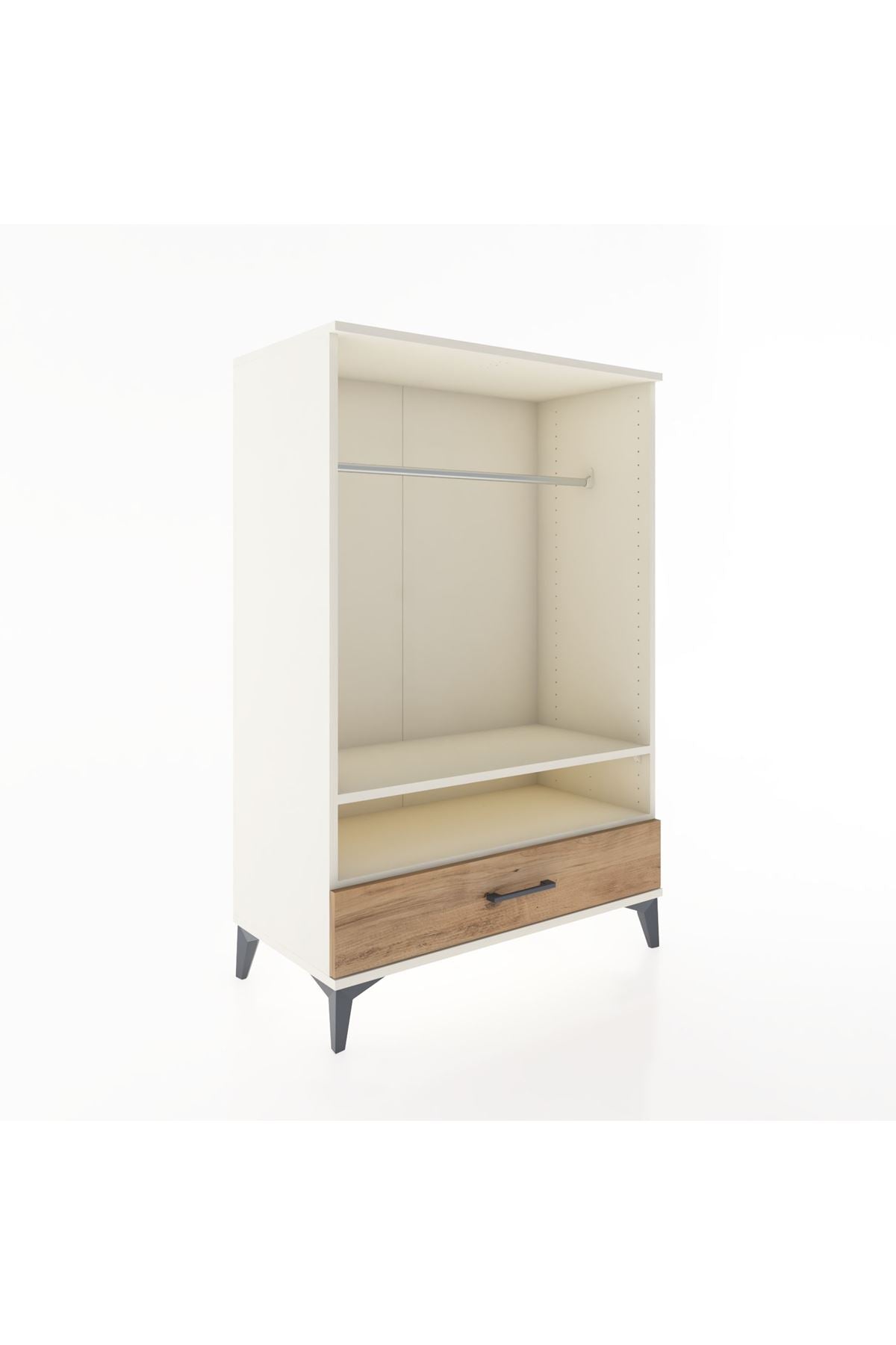 Hyperion Dolap 2 Raflı Tek Çekmeceli Tek Askılı 88x44x134 Aytaşı-Çam