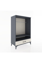 Hyperion Dolap 2 Raflı Tek Çekmeceli Tek Askılı 88x44x134 Antrasit-Aytaşı