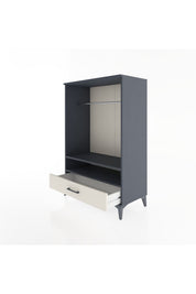 Hyperion Dolap 2 Raflı Tek Çekmeceli Tek Askılı 88x44x134 Antrasit-Aytaşı