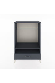 Hyperion Dolap 2 Raflı Tek Çekmeceli Tek Askılı 88x44x134 Antrasit-Antrasit