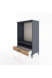 Hyperion Dolap 2 Raflı Tek Çekmeceli Tek Askılı 88x44x134 Antrasit-Çam