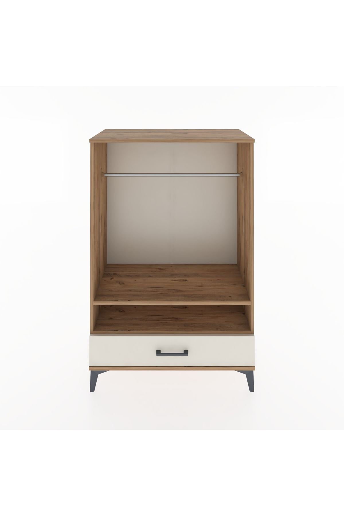 Hyperion Dolap 2 Raflı Tek Çekmeceli Tek Askılı 88x44x134 Çam-Aytaşı