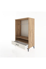 Hyperion Dolap 2 Raflı Tek Çekmeceli Tek Askılı 88x44x134 Çam-Aytaşı