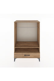 Hyperion Dolap 2 Raflı Tek Çekmeceli Tek Askılı 88x44x134 Çam-Çam