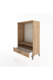 Hyperion Dolap 2 Raflı Tek Çekmeceli Tek Askılı 88x44x134 Çam-Çam