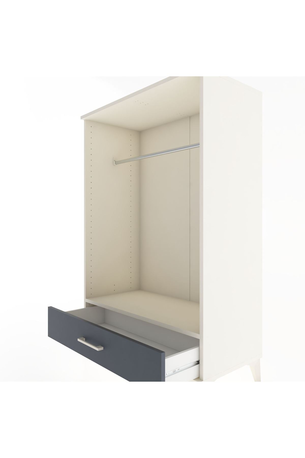 Hyperion Dolap Tek Raflı Tek Çekmeceli Tek Askılı 88x44x134 - S51M142V2B