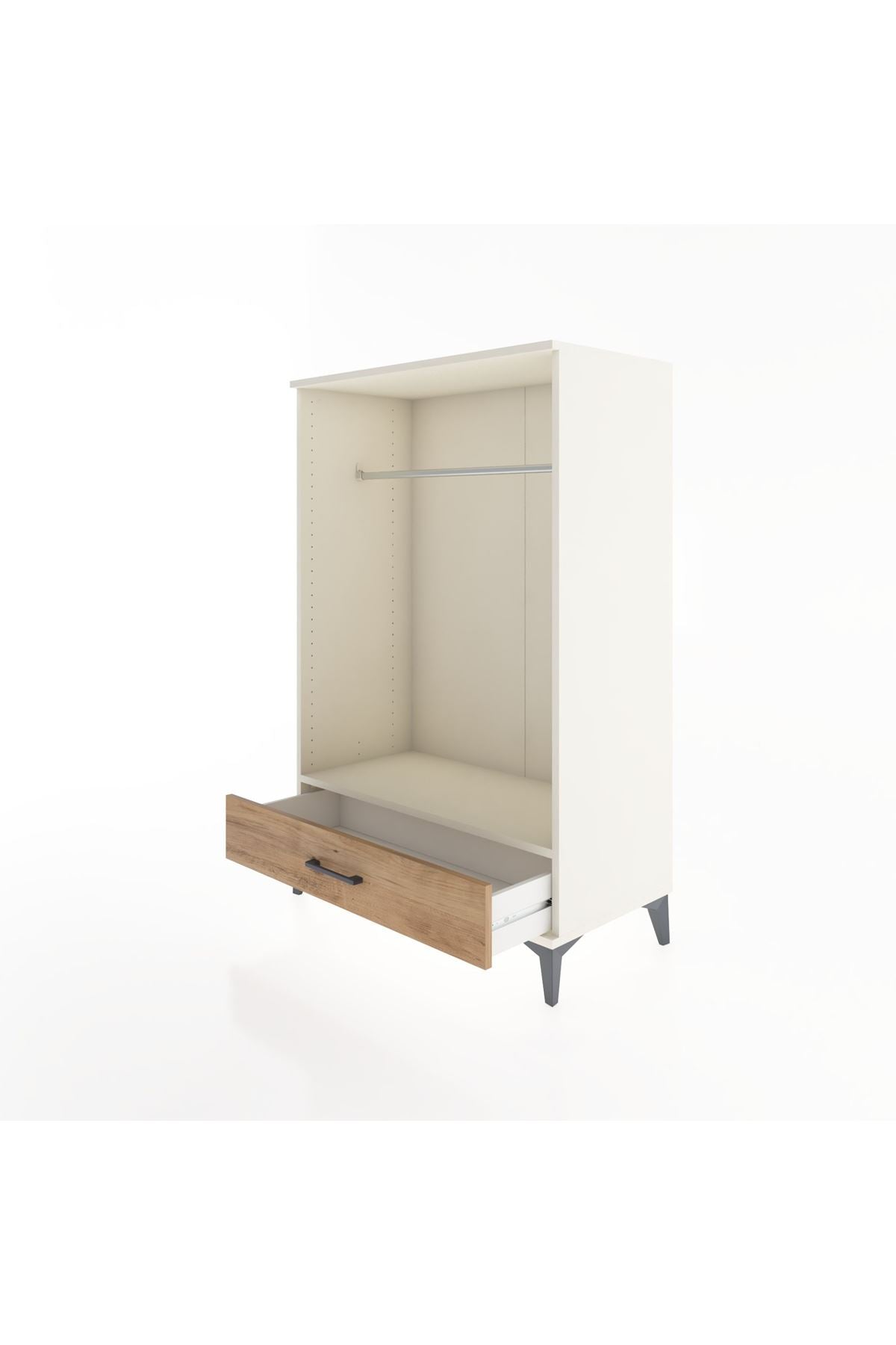 Hyperion Dolap Tek Raflı Tek Çekmeceli Tek Askılı 88x44x134 - S51M142V3B