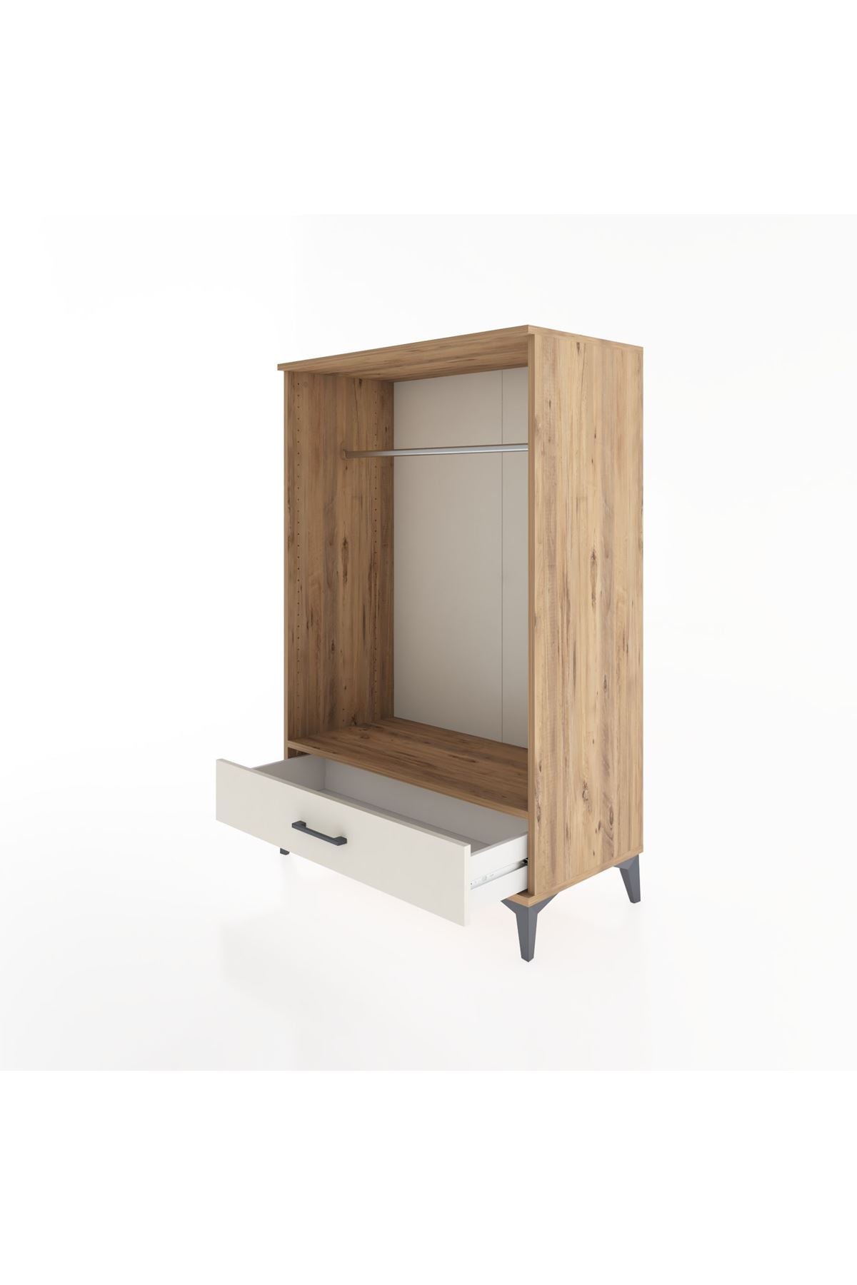 Hyperion Dolap Tek Raflı Tek Çekmeceli Tek Askılı 88x44x134 - S51M142V7B