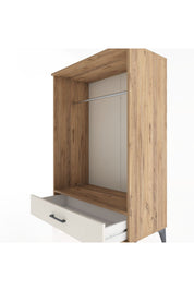 Hyperion Dolap Tek Raflı Tek Çekmeceli Tek Askılı 88x44x134 - S51M142V7B