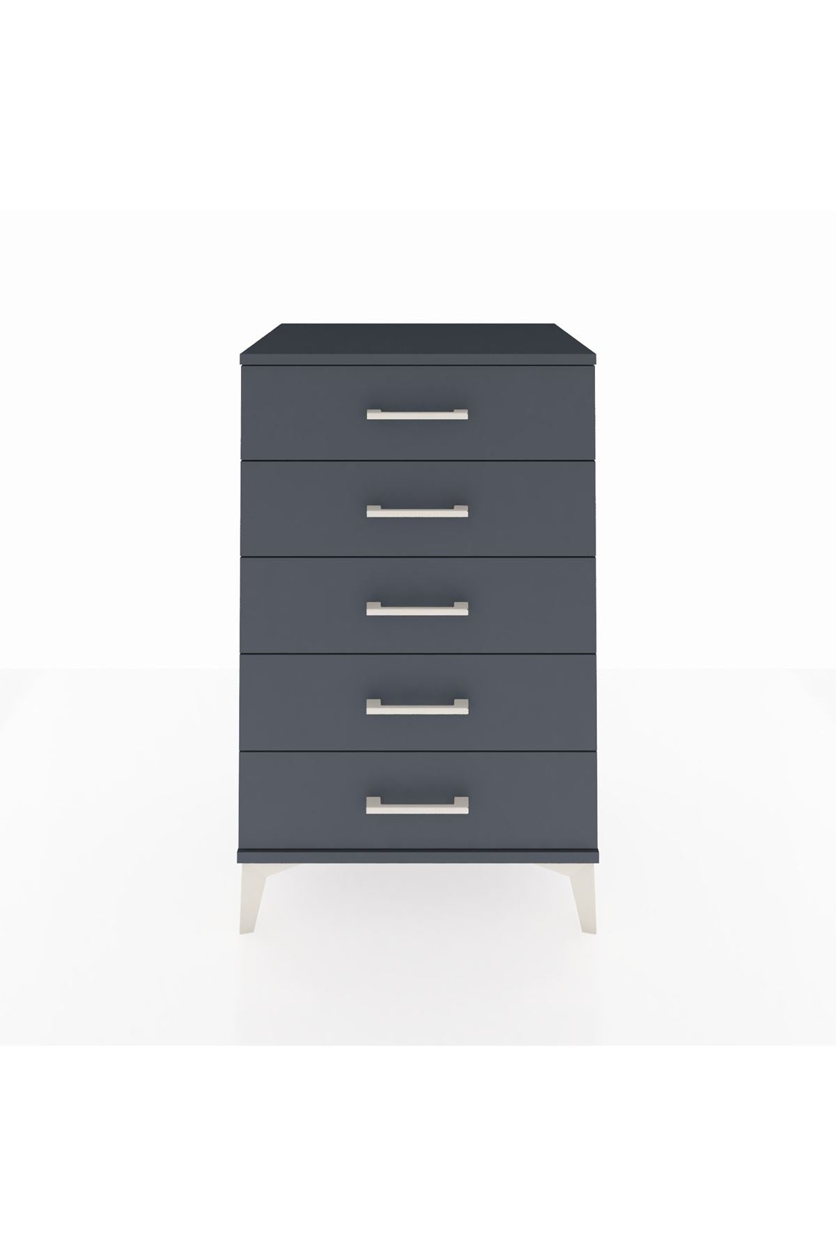 Hyperion Komodin 5 Çekmeceli 60x44x96 Antrasit-Antrasit