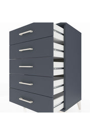 Hyperion Komodin 5 Çekmeceli 60x44x96 Antrasit-Antrasit