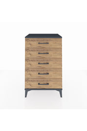 Hyperion Komodin 5 Çekmeceli 60x44x96 Antrasit-Çam