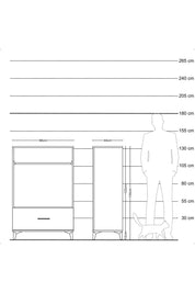 Hyperion Dolap Tek Raflı Tek Çekmeceli Tek Askılı 88x44x134 Aytaşı-Çam