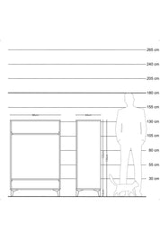 Hyperion Dolap Tek Raflı Tek Askılı 88x44x134 - S51M138V3B