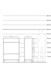 Hyperion Dolap Tek Raflı Tek Askılı 88x44x134 Çam-Çam