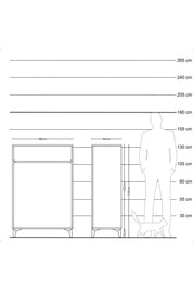 Hyperion Dolap Tek Askılı 88x44x134 Antrasit-Çam