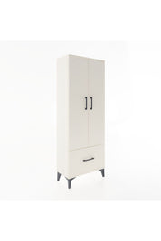 Arges Dolap 4 Raflı Tek Çekmeceli 2 Kapaklı 60x30x163 Aytaşı-Aytaşı
