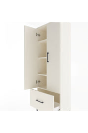 Arges Dolap 4 Raflı Tek Çekmeceli 2 Kapaklı 60x30x163 Aytaşı-Aytaşı