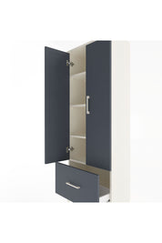 Arges Dolap 4 Raflı Tek Çekmeceli 2 Kapaklı 60x30x163 Aytaşı-Antrasit