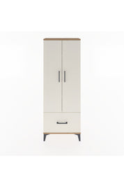 Arges Dolap 4 Raflı Tek Çekmeceli 2 Kapaklı 60x30x163 Çam-Aytaşı