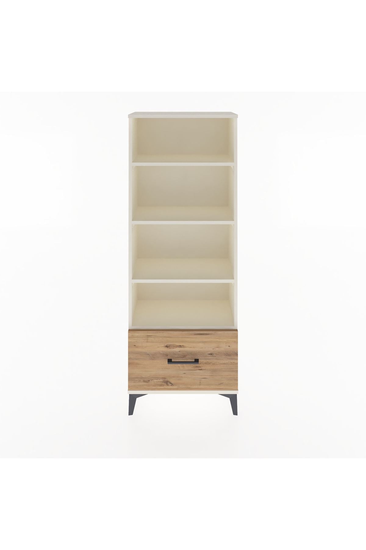 Arges Dolap 4 Raflı Tek Çekmeceli 60x30x163 Aytaşı-Çam