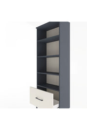 Arges Dolap 4 Raflı Tek Çekmeceli 60x30x163 Antrasit-Aytaşı