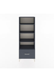 Arges Dolap 4 Raflı Tek Çekmeceli 60x30x163 Antrasit-Antrasit