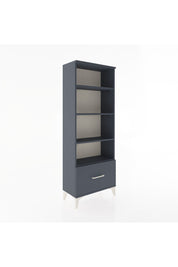 Arges Dolap 4 Raflı Tek Çekmeceli 60x30x163 Antrasit-Antrasit