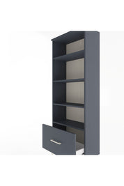 Arges Dolap 4 Raflı Tek Çekmeceli 60x30x163 Antrasit-Antrasit