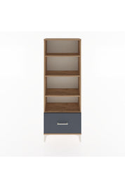 Arges Dolap 4 Raflı Tek Çekmeceli 60x30x163 Çam-Antrasit